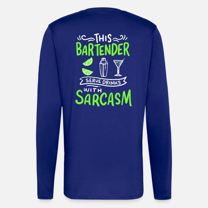 Bartender Funny Bartender - Longsleeve - made by SPREAD  - Iconic Blue