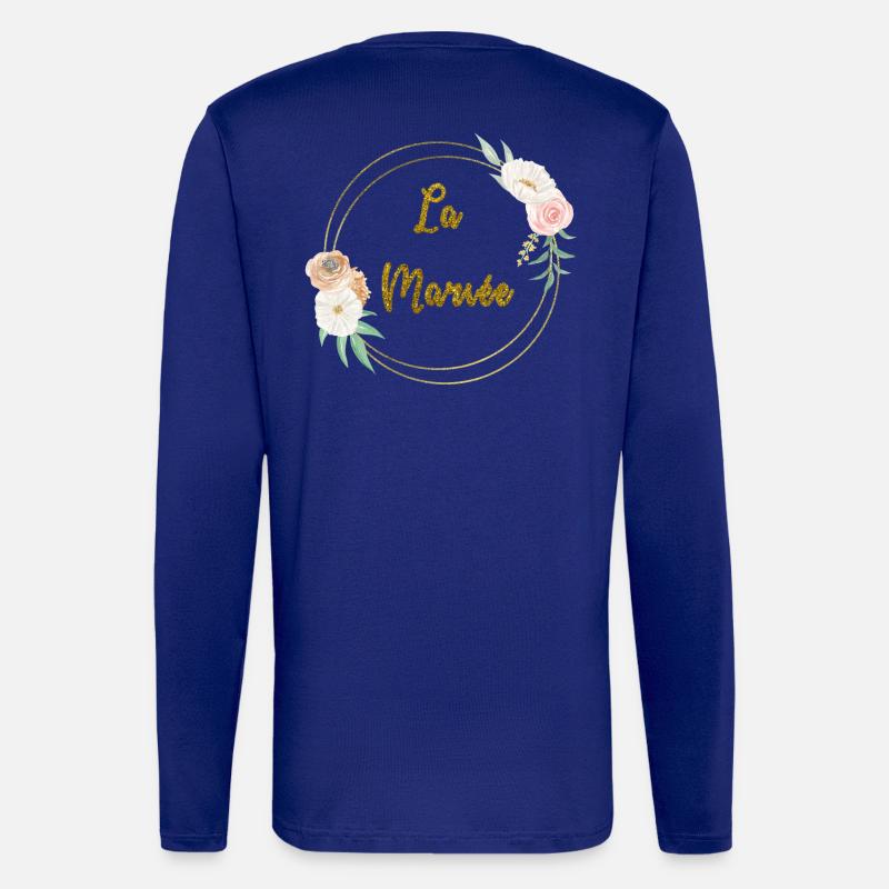 die Goldene Braut und Blumen - Langarmshirt - made by SPREAD  - Iconic Blue
