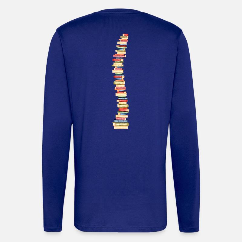 Books spine backbone bookworm - Longsleeve - made by SPREAD - Iconic Blue
