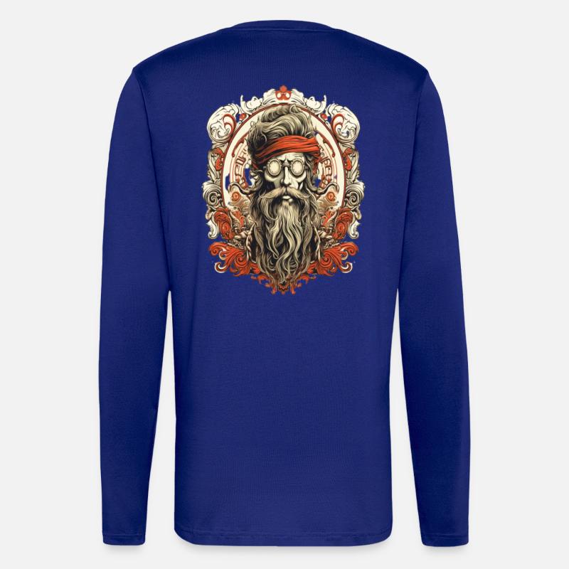 Retro Ghost Hunter TattooDesign - Longsleeve - made by SPREAD  - Iconic Blue