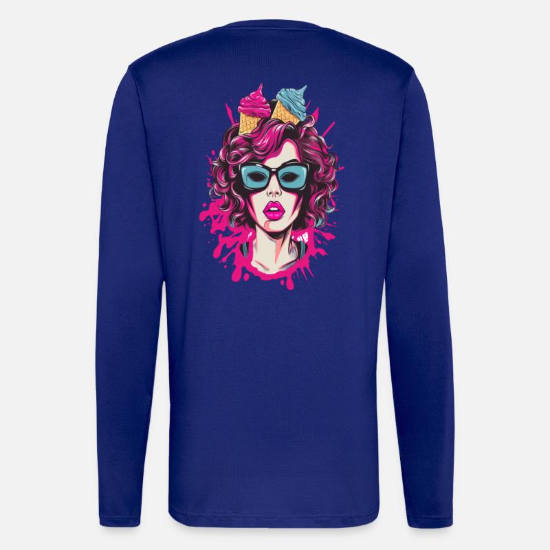 Vibrant Pop Art Comics Sister - Longsleeve - made by SPREAD  - Iconic Blue