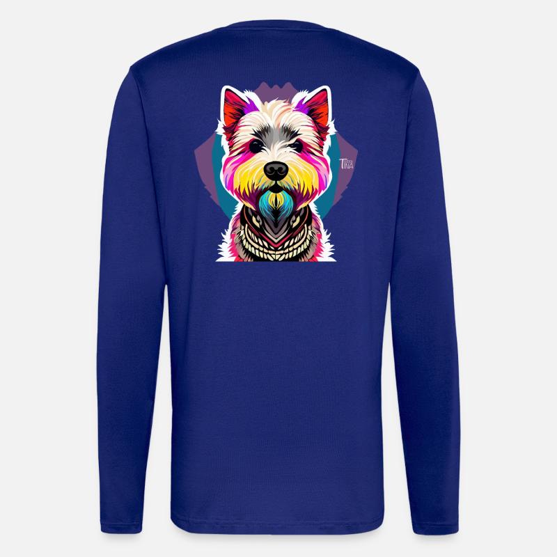 West Highland Terrier - Langarmshirt - made by SPREAD  - Iconic Blue