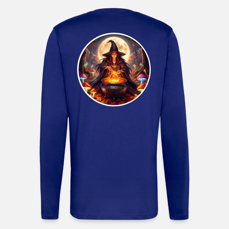 Moonlit Witch Cauldron Magic - Longsleeve - made by SPREAD  - Iconic Blue