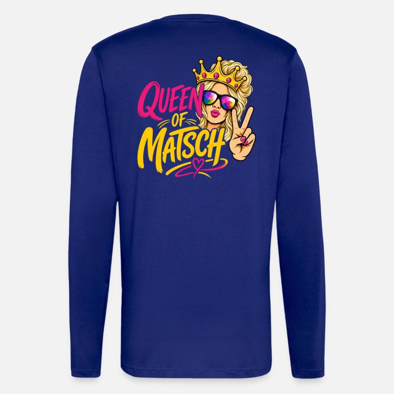 Queen of Matsch - Blond - Langarmshirt - made by SPREAD - Iconic Blue