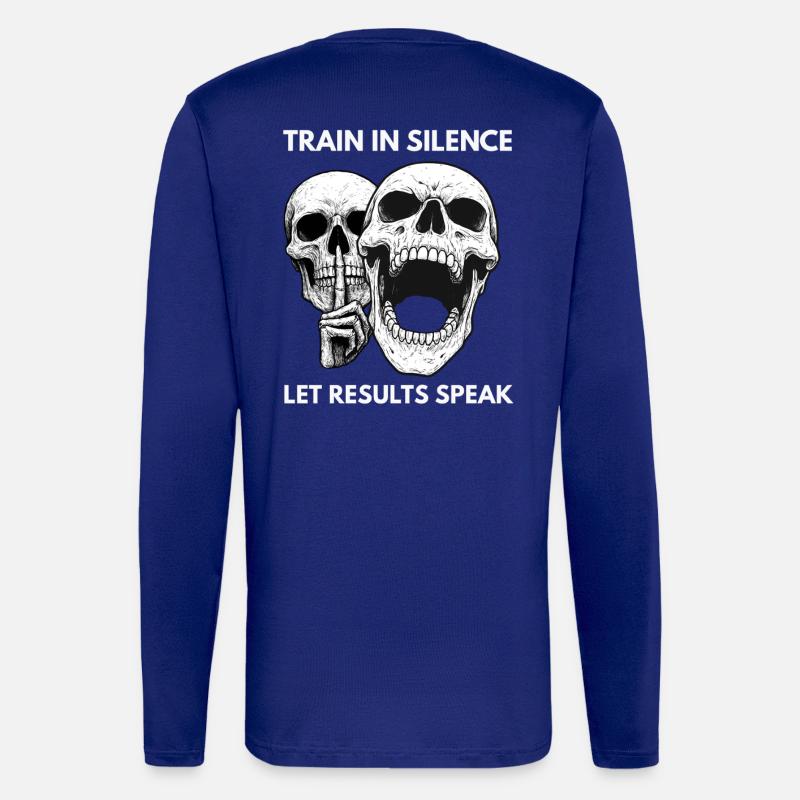 Silent training, loud results - Longsleeve - made by SPREAD - Iconic Blue
