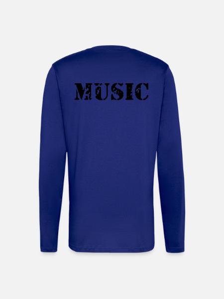 music as a stamp print design - Longsleeve - made by SPREAD  - Iconic Blue