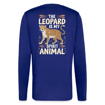 Leopard The Leopard Is My Spirit Animal Leopard - Longsleeve - made by SPREAD  - Iconic Blue - Back