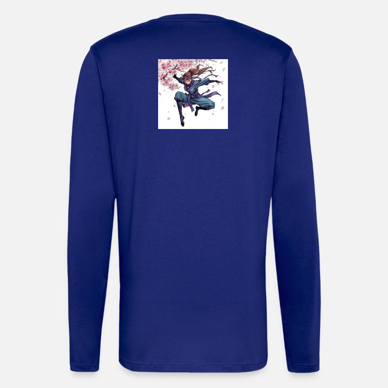Cherry Blossom Warrior Style - Longsleeve - made by SPREAD - Iconic Blue