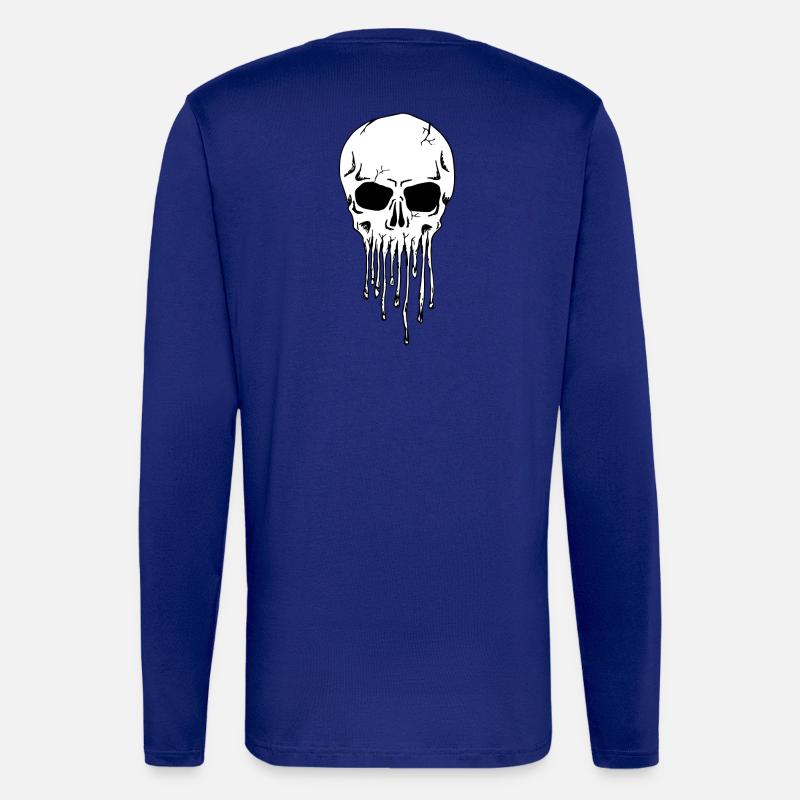 Dripping Skull - Langarmshirt - made by SPREAD  - Iconic Blue