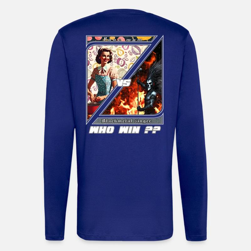 Duel Retro Metal Moderne - Manches longues bio décontracté fabriqué en UE - Iconic Blue