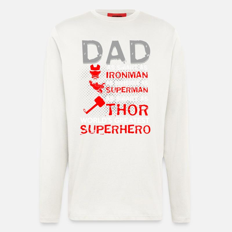 DAD SUPER HERO Design - Longsleeve - made by SPREAD  - OFF WHITE