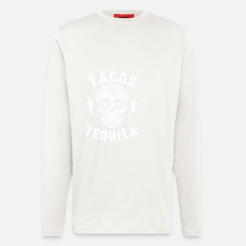 Tacos Tequila & Skull Vibes - Longsleeve - made by SPREAD  - OFF WHITE