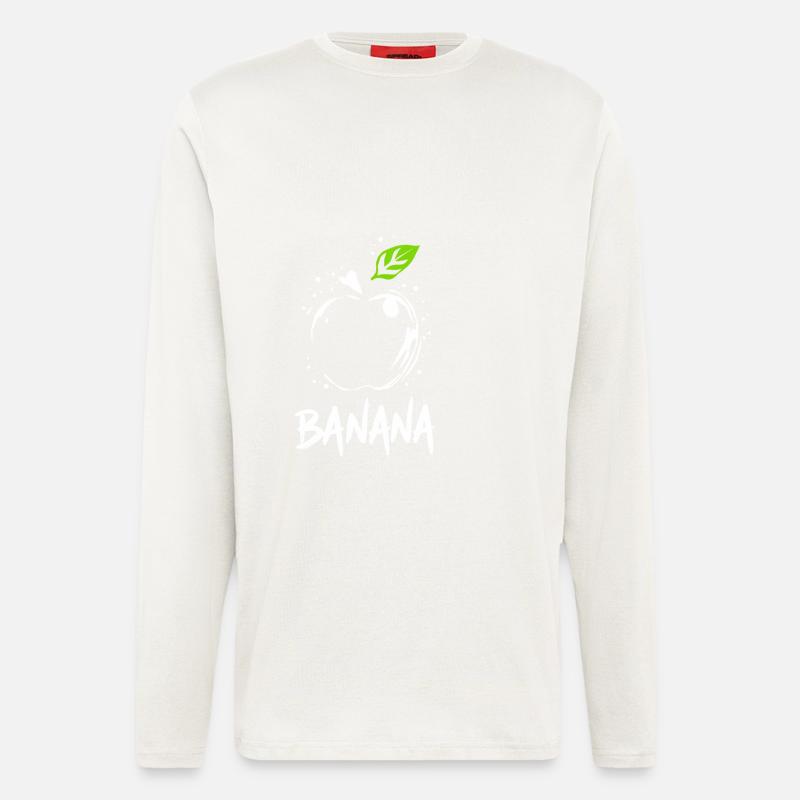 Banane Apfel Witz - Langarmshirt - made by SPREAD  - OFF WHITE