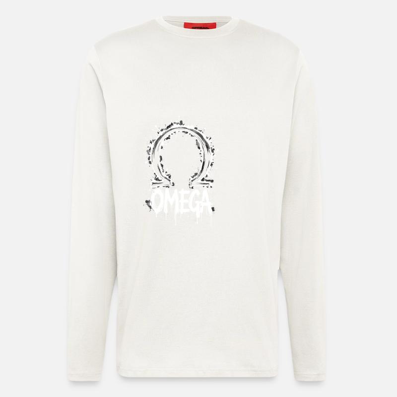 Omega Symbol Splash - Langarmshirt - made by SPREAD  - OFF WHITE