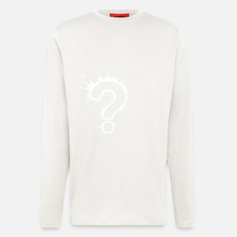 What Fragezeichen Splash - Langarmshirt - made by SPREAD  - OFF WHITE