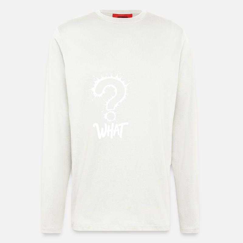 What Question Mark Splash - Longsleeve - made by SPREAD - OFF WHITE