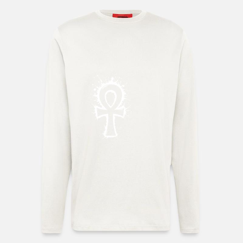 Egypt Ankh Symbol Splash - Longsleeve - made by SPREAD  - OFF WHITE