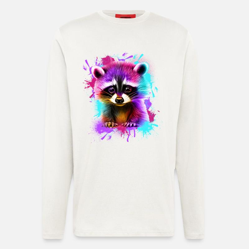 Waschbär - Langarmshirt - made by SPREAD  - OFF WHITE