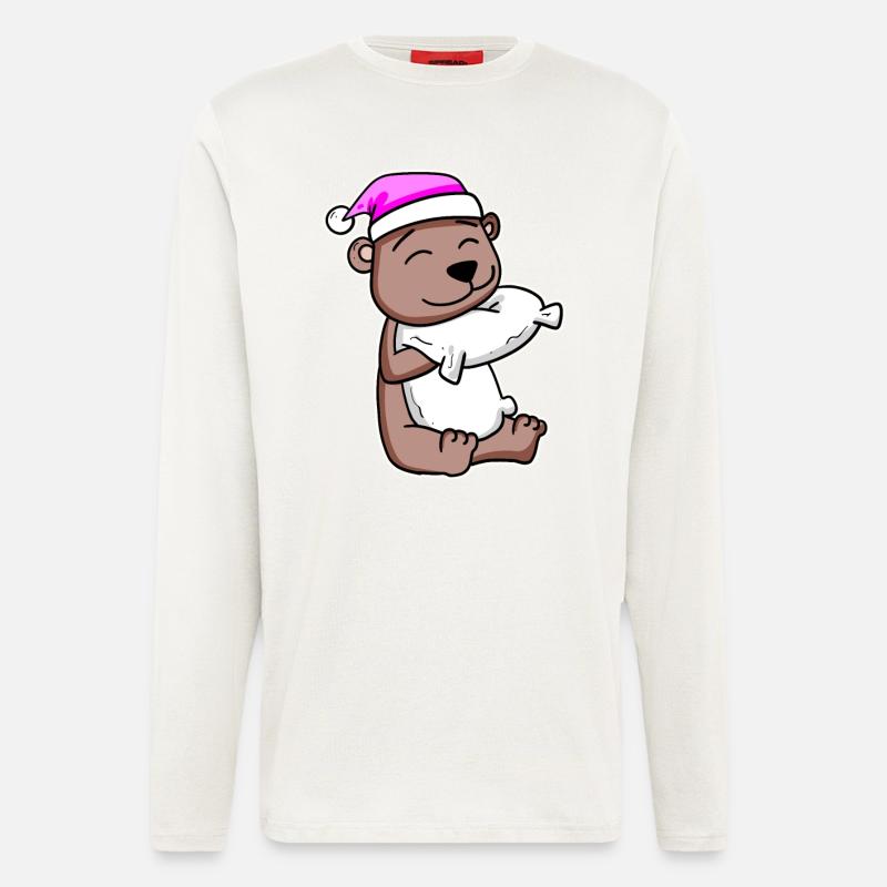 Bear tired sleep in - Longsleeve - made by SPREAD  - OFF WHITE