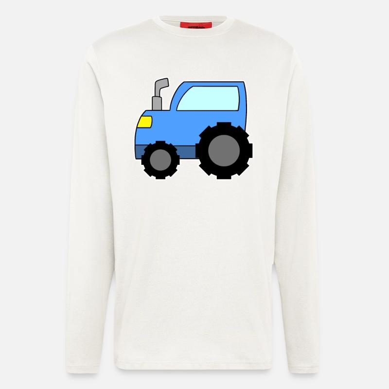 Tractor Blue - Longsleeve - made by SPREAD  - OFF WHITE
