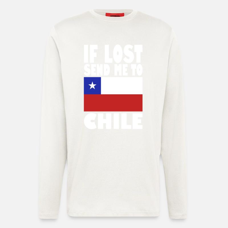 Chile Flagge Spruch - Langarmshirt - made by SPREAD  - OFF WHITE