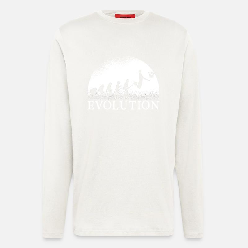 Basketball Evolution - Longsleeve - made by SPREAD  - OFF WHITE