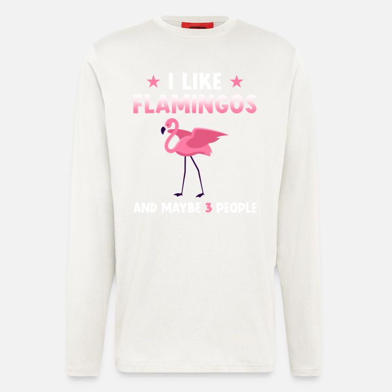 Flamingo saying funny - Longsleeve - made by SPREAD  - OFF WHITE