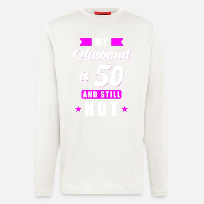 Husband 50 Birthday Gift - Longsleeve - made by SPREAD - OFF WHITE