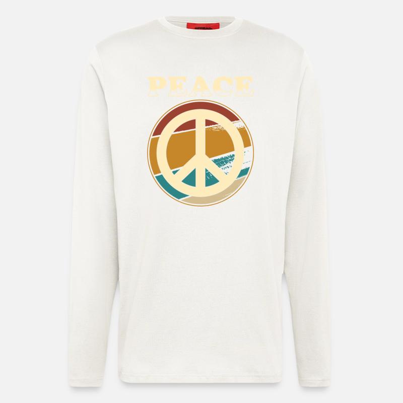 Peacezeichen - Langarmshirt - made by SPREAD  - OFF WHITE