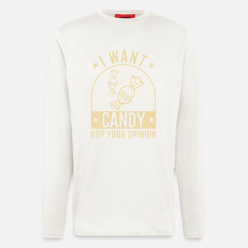 I want Candy - Langarmshirt - made by SPREAD - OFF WHITE
