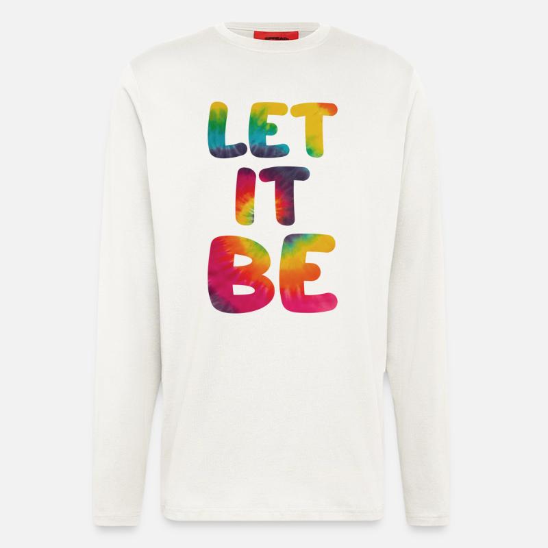 Hippie saying Let it be - Longsleeve - made by SPREAD - OFF WHITE