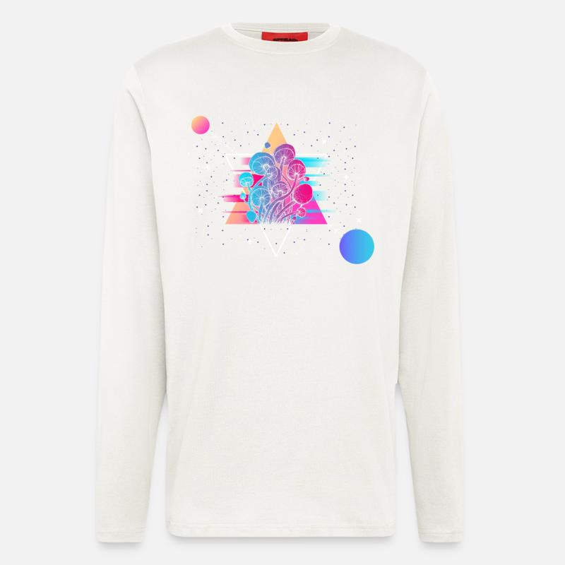 Mushroom Vaporwave - Langarmshirt - made by SPREAD  - OFF WHITE