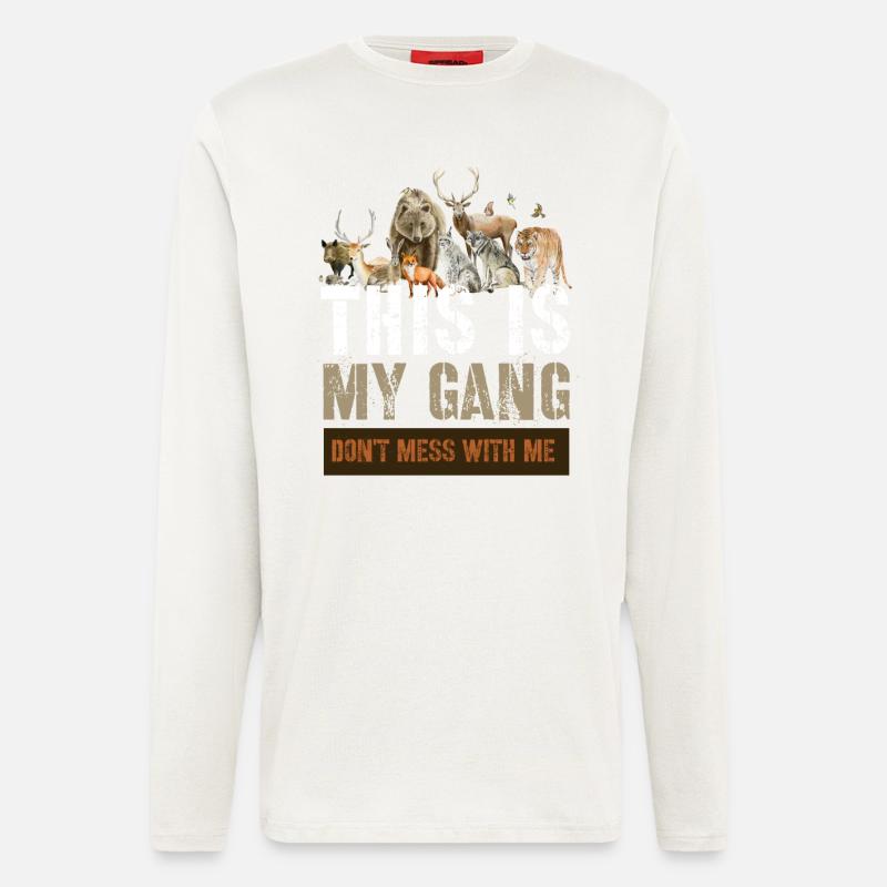 Wilde Tiere - Langarmshirt - made by SPREAD - OFF WHITE