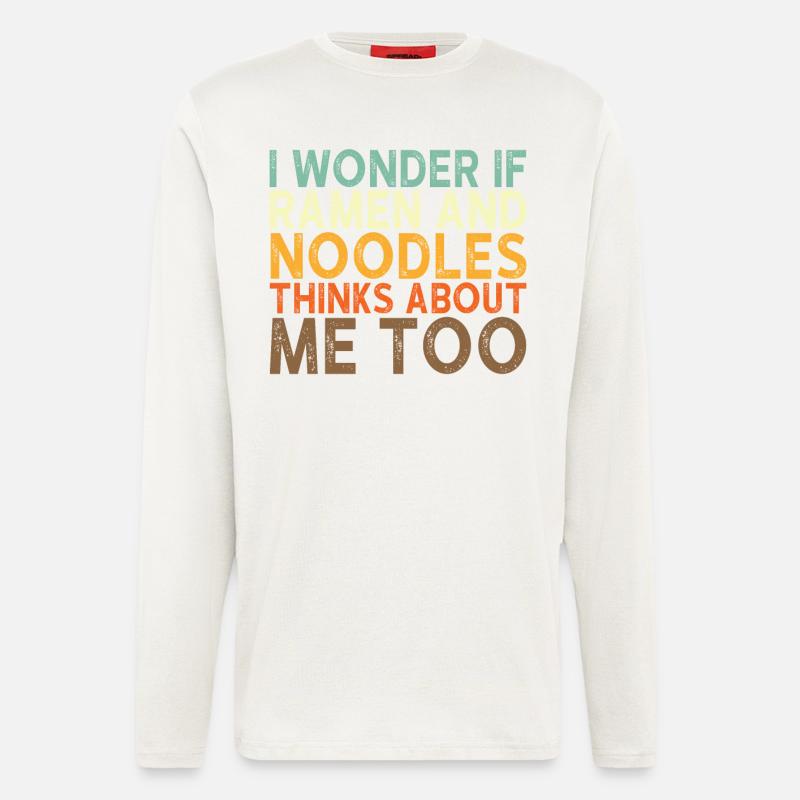 Ramen Nudel Spruch - Langarmshirt - made by SPREAD  - OFF WHITE