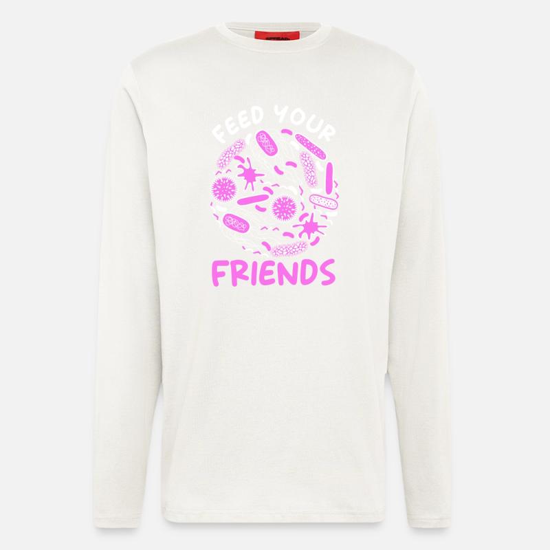 Mikrobiom Spruch - Langarmshirt - made by SPREAD  - OFF WHITE