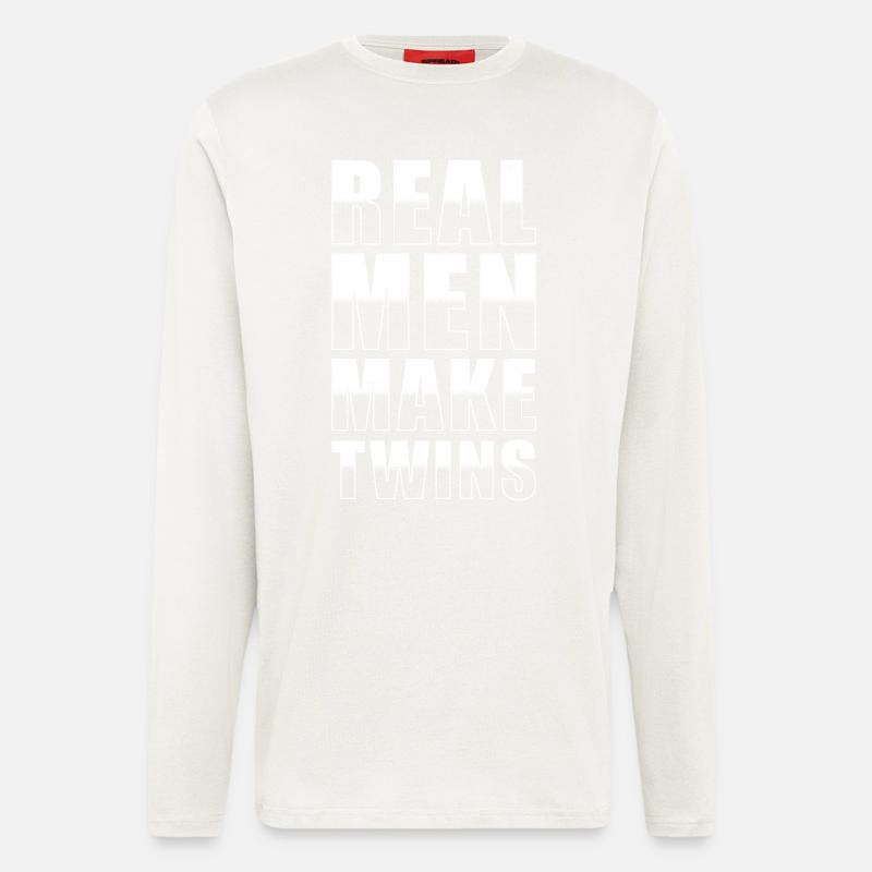Echte Männer Machen Zwillinge - Langarmshirt - made by SPREAD - OFF WHITE