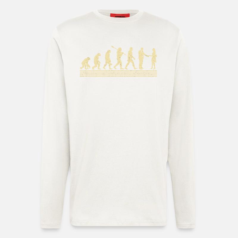 Real estate agent evolution - Longsleeve - made by SPREAD - OFF WHITE