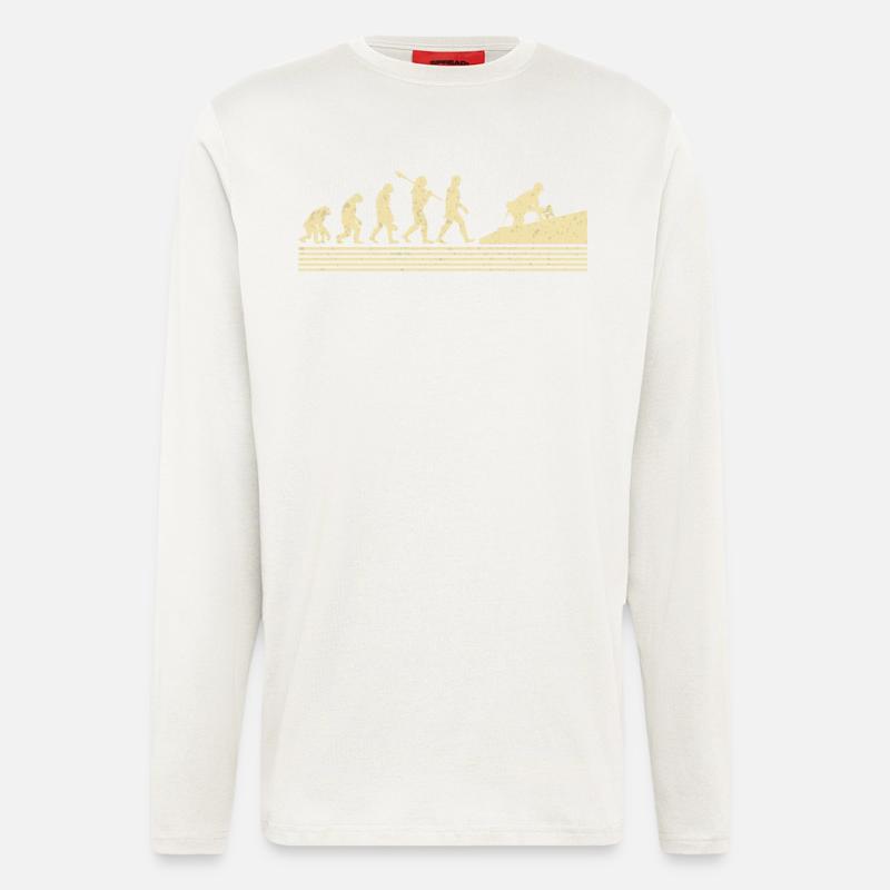 Évolution du couvreur - Manches longues bio décontracté fabriqué en UE - OFF WHITE