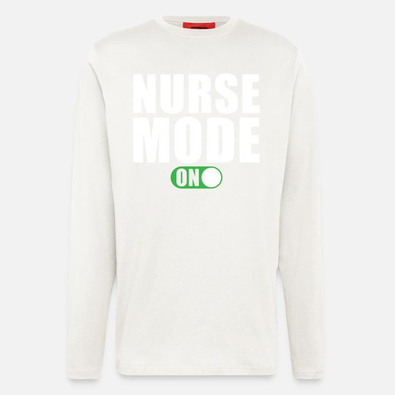 Krankenschwester Modus An Lustige - Langarmshirt - made by SPREAD - OFF WHITE