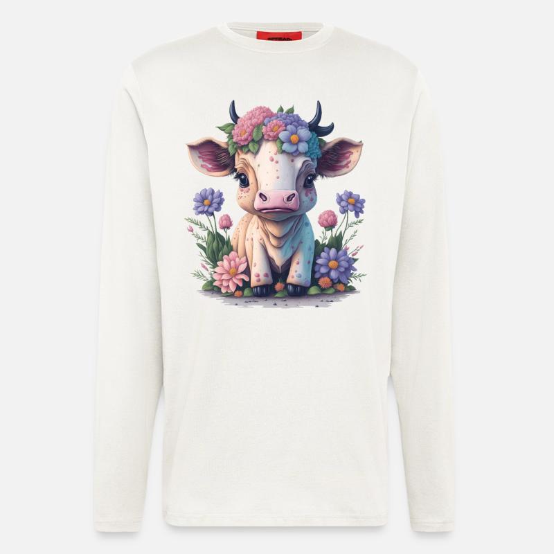 Kuh - Langarmshirt - made by SPREAD  - OFF WHITE