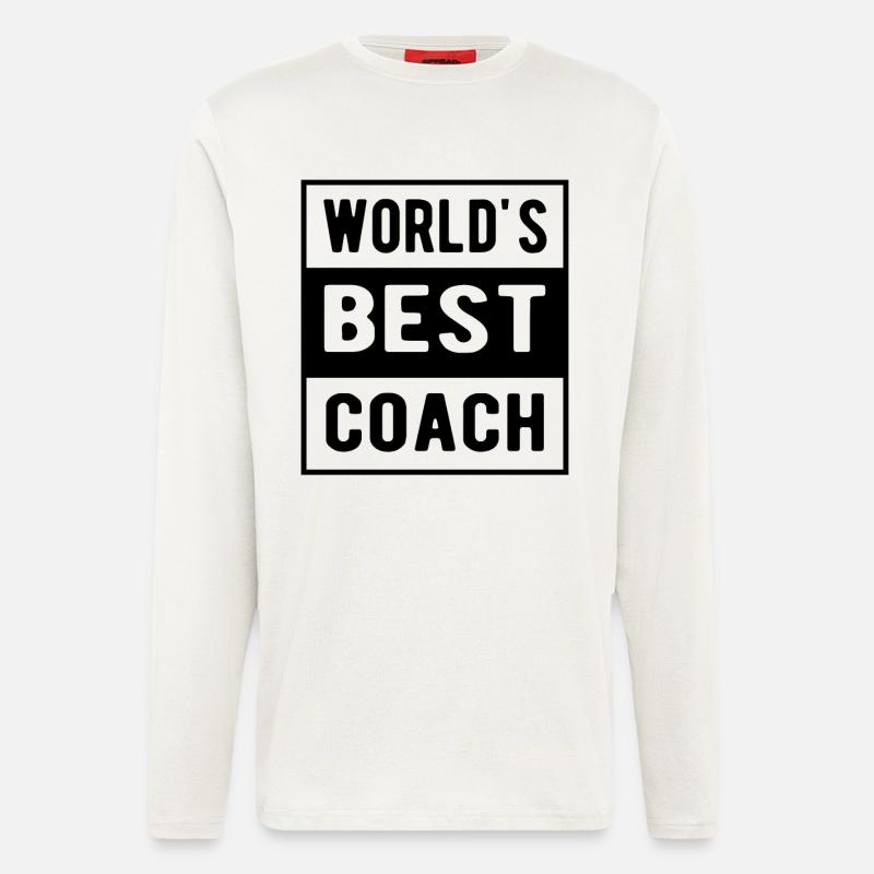 Worlds best coach - Langarmshirt - made by SPREAD  - OFF WHITE