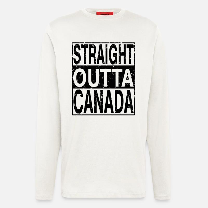 Canada Straight outta Canada - Longsleeve - made by SPREAD - OFF WHITE