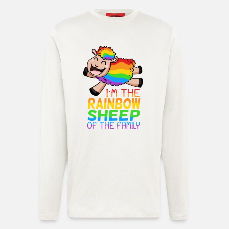 LGBT Schaf niedlich - Langarmshirt - made by SPREAD  - OFF WHITE