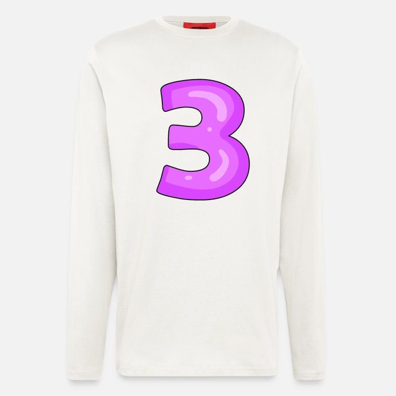 3 lila - Langarmshirt - made by SPREAD - OFF WHITE