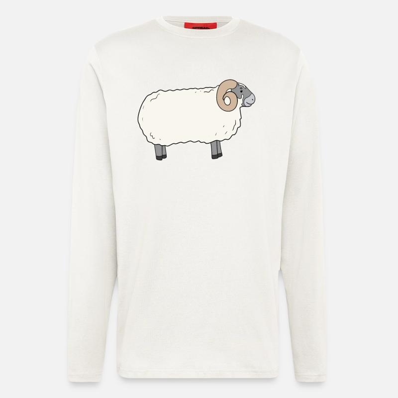 Scottish Blackface Sheep - Longsleeve - made by SPREAD  - OFF WHITE