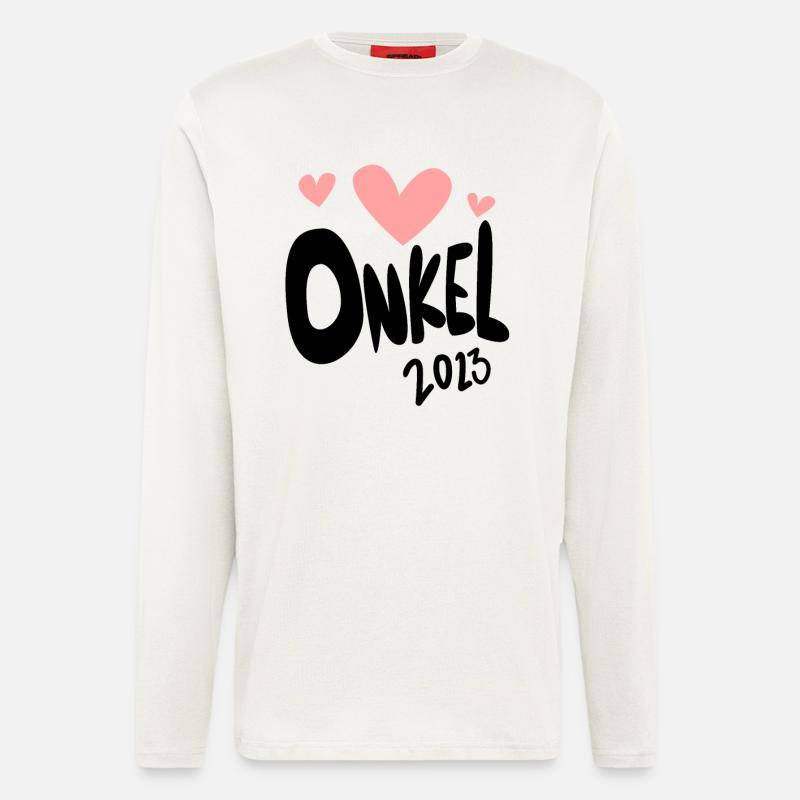 Onkel 2023 - Onkel werden - Langarmshirt - made by SPREAD - OFF WHITE