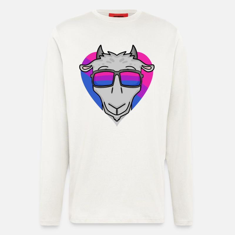 Bisexuell Ziege Geschenk - Langarmshirt - made by SPREAD  - OFF WHITE