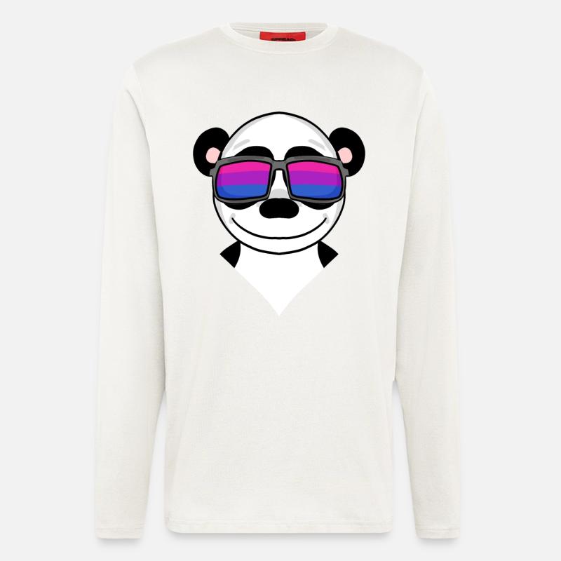 Bisexuell Panda Geschenk - Langarmshirt - made by SPREAD  - OFF WHITE