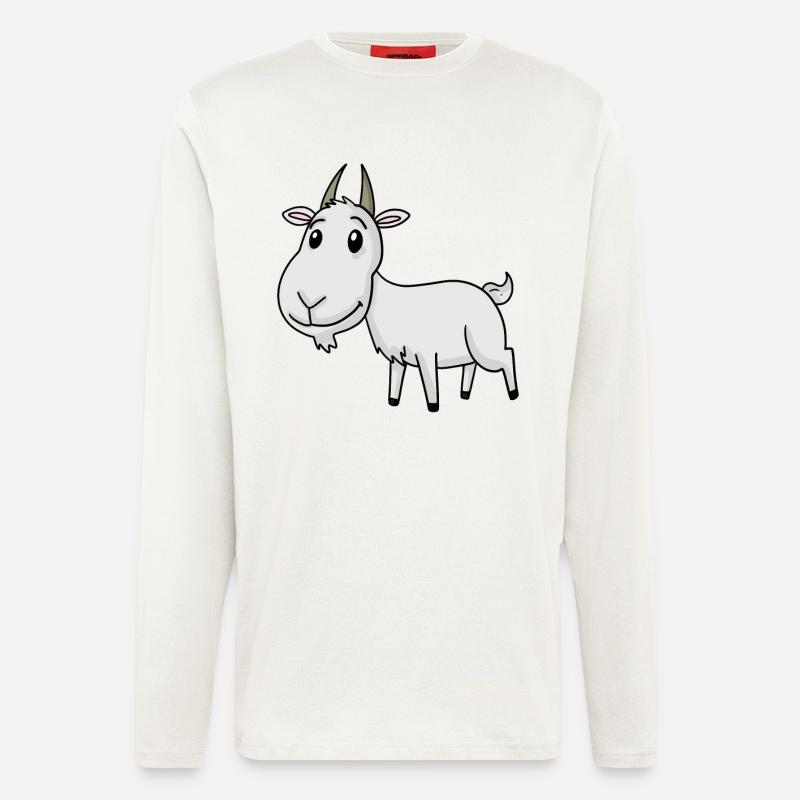 Ziege Niedlich - Langarmshirt - made by SPREAD  - OFF WHITE