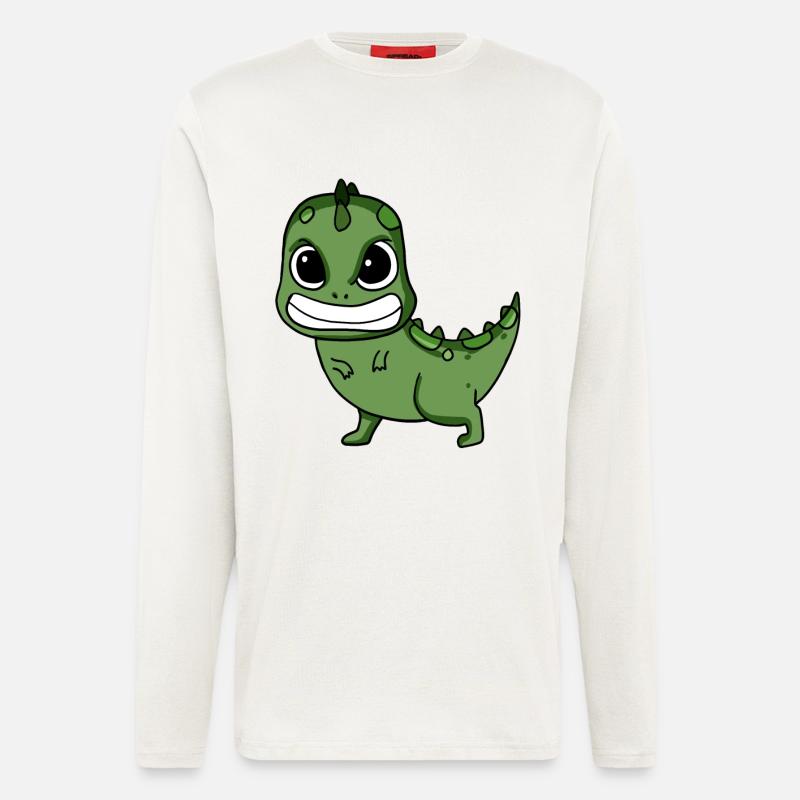 Wütender Dinosaurier - Langarmshirt - made by SPREAD  - OFF WHITE